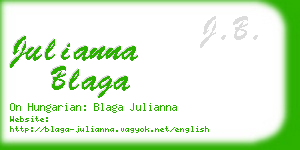 julianna blaga business card